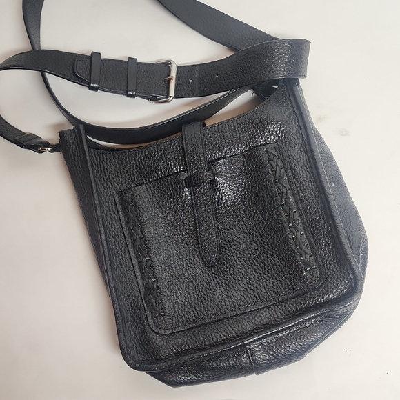 Rebecca Minkoff Other - Rebecca Minkoff Textured Black Leather Unisex Crossbody Messenger SaddleBag